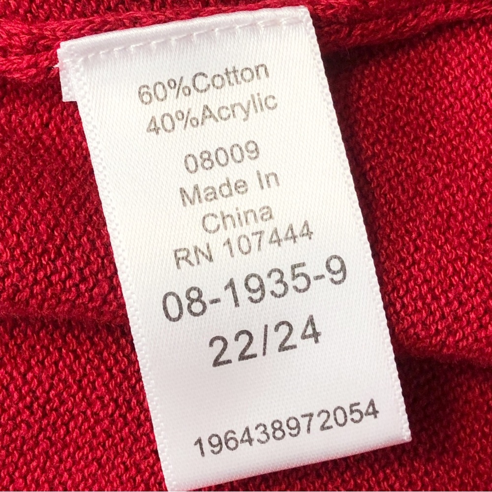 New Jessica London Red Knit Mockneck Gold Button Detail Sweater 22/24 - Picture 13 of 16